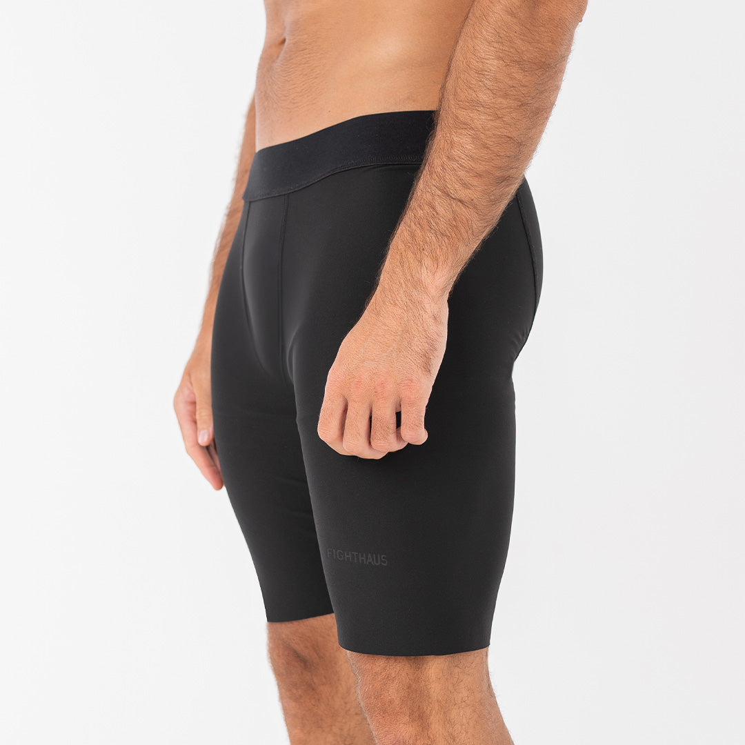Guhui Mens Padded Compression Shorts-Protection Undershort