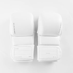 FIGHTHAUS best MMA Leather Grappling Gloves for MMA, Kickboxing and martial arts Ivory White