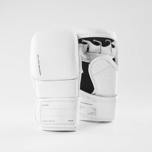 FIGHTHAUS best MMA Leather Grappling Gloves for MMA, Kickboxing and martial arts Ivory White