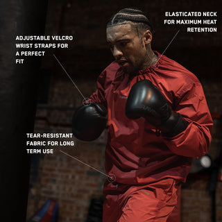 FIGHTHAUS CONTENDER SAUNA SUIT FOR WEIGHT LOSS MMA AND BOXING BLOODSHOT RED