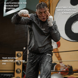 FIGHTHAUS Contender Sauna Suit for Weight Loss, MMA and Boxing - Charcoal Callout