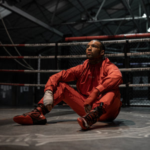 FIGHTHAUS CONTENDER SAUNA SUIT FOR WEIGHT LOSS MMA AND BOXING BLOODSHOT RED
